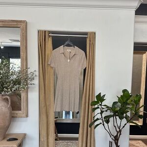 Elan Light Taupe Knit Polo Top NWT